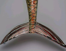 Load image into Gallery viewer, Vintage Unique Mexican Folk Art Mermaid Hand Carved Painted Wood Wall Art 30”