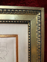 Load image into Gallery viewer, Vintage Framed Édouard Manet Baudelaire Profile Hat Etching Print 1862 A Salmon