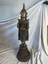 Load image into Gallery viewer, Antique bronze Thai Buddha statue from Thailand 29” Tall !!