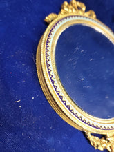 Load image into Gallery viewer, Antique French Bronze Hand Mirror w/ Miniature Painting