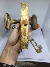 Load image into Gallery viewer, Vintage Oval Beaded-Edge Door Knob Set, Reclaimed Hardware (EFO)