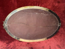Load image into Gallery viewer, #266 Vintage Gold Metal Framed Beveled Oval Mirror 31“ X 18“