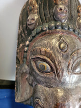 Load image into Gallery viewer, Vintage hand carved wooden Ganesh Mask Hindu Nepalese Buddha (as1024)