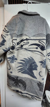Load image into Gallery viewer, Pioneer Wear South Western Aztec Woman's, Size XL Long Coat Wool Gray Beige