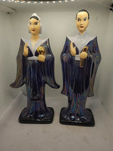 Load image into Gallery viewer, Vintage Midcentury Japanese Lustre Ware Lusterware Figurines Geisha 9"