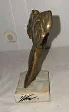 Load image into Gallery viewer, Yanni Signed Abstract Winged Male Torso Bronze Tone Sculpture Marble Base Modern