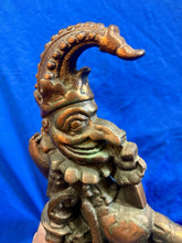 Load image into Gallery viewer, RARE Antique Victorian Brass Mr. Punch Figure Collectibles Door Stop 12” Tall