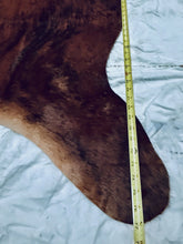 Load image into Gallery viewer, Show Grade Brindle Cowhide Rug 7x5 High Gloss Branded Brazilian Hair on Hide XL