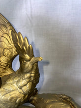 Load image into Gallery viewer, Vintage Pair Of Large Metal Replica Bird Sculptures by Alphonse Arson 14”