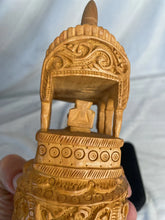 Load image into Gallery viewer, Vintage hand carving wood howda elephant carriage figurine