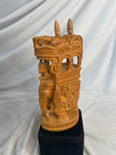 Load image into Gallery viewer, Vintage hand carving wood howda elephant carriage figurine