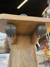 Load image into Gallery viewer, Vintage Hand Carved Solid Wood Pig Butler With Tray Statue 55” Tall