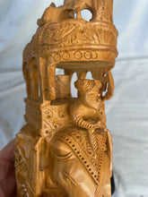 Load image into Gallery viewer, Vintage hand carving wood howda elephant carriage figurine