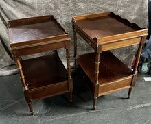 Load image into Gallery viewer, Vintage PAIR of LEXINGTON Mahogany Side / Phone Tables Writing Slide & Drawer!!