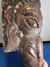 Load image into Gallery viewer, Vintage hand carved wooden Ganesh Mask Hindu Nepalese Buddha (as1024)