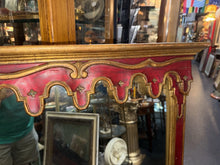 Load image into Gallery viewer, #265 Vintage Italian Hollywood Regency Gold Giltwood Trumeau Wall Mirror 46”X24”