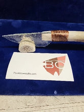 Load image into Gallery viewer, All American Glass Knife w/ Deer Antler Handle Flint Knapping by Bo Earls