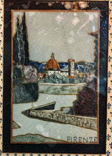 Load image into Gallery viewer, Vintage Florentine Pietra Dura Plaque ‘Il Mosaico di Firenze’ Dual Panel 10x8