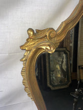 Load image into Gallery viewer, #36 Antique Wood Framed Ornate Gold Beveled Mirror 43“ X 24“