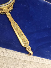 Load image into Gallery viewer, Antique French Bronze Hand Mirror w/ Miniature Painting