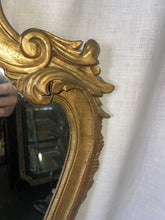 Load image into Gallery viewer, #36 Antique Wood Framed Ornate Gold Beveled Mirror 43“ X 24“