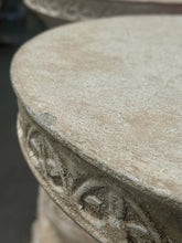 Load image into Gallery viewer, Pair of Large Heavy Vintage Drum Band Plaster Pedestals Column Bases, 40” H
