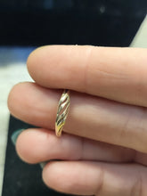 Load image into Gallery viewer, Antique English 1914 9K Gold Croissant Baguette Twist Ring- 1.2 Grams