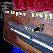 Load image into Gallery viewer, Large Antique Half-Hull Model of the Clipper Ship "Assam” 53” X 12”