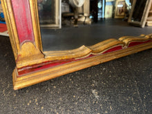 Load image into Gallery viewer, #265 Vintage Italian Hollywood Regency Gold Giltwood Trumeau Wall Mirror 46”X24”