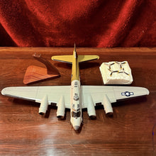 Load image into Gallery viewer, Wooden B-17 Flying Fortress Model – 22.5” Wingspan, WWII Bomber, Handcrafted