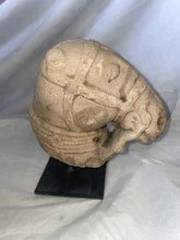 Load image into Gallery viewer, Ancient Indian sandstone horse head mounted on metal base 1st-2nd Century BCE!!