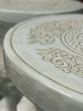 Load image into Gallery viewer, Pair of Vintage White Elephant Ceramic Garden Stool / Planter 21”H 13”D