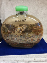 Load image into Gallery viewer, Antique Giant Chinese Reverse Glass Painted Snuff Bottle Signed!!