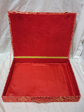 Load image into Gallery viewer, Chinese Carved Hardwood Rotating Tabletop Screen Panda Scene w/ Silk Box