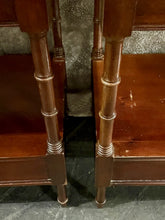 Load image into Gallery viewer, Vintage PAIR of LEXINGTON Mahogany Side / Phone Tables Writing Slide & Drawer!!
