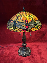 Load image into Gallery viewer, Unique Designed Tiffany Style Dragonfly, Motif Table Lamp Stained Glass