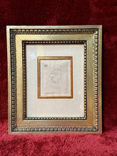 Load image into Gallery viewer, Vintage Framed Édouard Manet Baudelaire Profile Hat Etching Print 1862 A Salmon