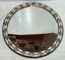 Load image into Gallery viewer, Moroccan Round Wall Mirror Filigree Metal Frame Made in Morocco 18"