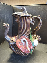 Load image into Gallery viewer, EMILE GALLE(1846-1904) Faience teapot swan Galle Burley & Tyrrell Chicago!!
