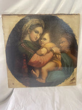 Load image into Gallery viewer, Antique 19th Century Italian Oil Painting Madonna Della Seggiola After Raphael