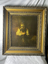 Load image into Gallery viewer, Reproduction Of Rembrandt, A Girl With A Broom, Antique Wood Frame 34.5” X 31“