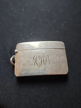 Load image into Gallery viewer, Antique 1890's British John Gilbert Sterling Silver Match Safe Pendant Monogram