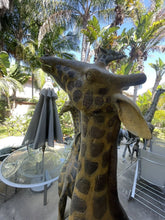 Load image into Gallery viewer, Large 89" Tall Painted Bronze Giraffe Statue Indoor Outdoor Decor 7' Feet 5"