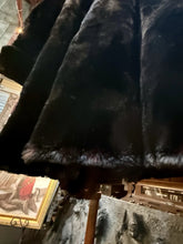 Load image into Gallery viewer, Vintage Stone Furs Vancouver Black Mink Fur Coat Satin Vine Lining