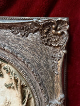 Load image into Gallery viewer, Large Vtg 3D High Relief Wall Plaque Rococo Courting Couple Ornate Frame 32x28
