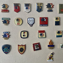 Load image into Gallery viewer, Vintage 1984 Los Angeles Olympics LA84 Sponsor Pin Collection Display 72 Pins