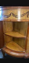 Load image into Gallery viewer, Vintage Andre Rochelle wood inlaid demilune side