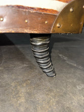Load image into Gallery viewer, Unique vintage Coffee Table trunk With Zebra Pattern And Horns For Legs