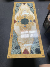 Load image into Gallery viewer, Antique Marble Inlay Coffee Table With Cast Iron Base