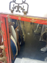 Load image into Gallery viewer, Large Ornate Antique Chinese, Unique Wood Framed Mirror 1927